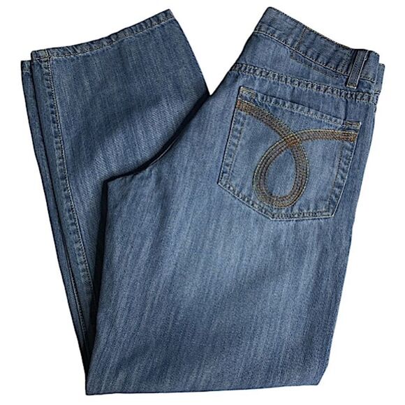 Calvin Klein Jeans Womens Size 32 Low Rise Straight Embroidered 5 Pocket Classic - Picture 3 of 10